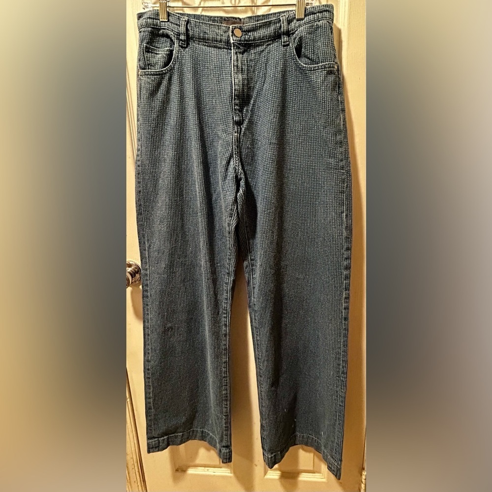 New Zoie Blue Wide-Leg Distressed Jeans size 29 - Picture 6 of 13